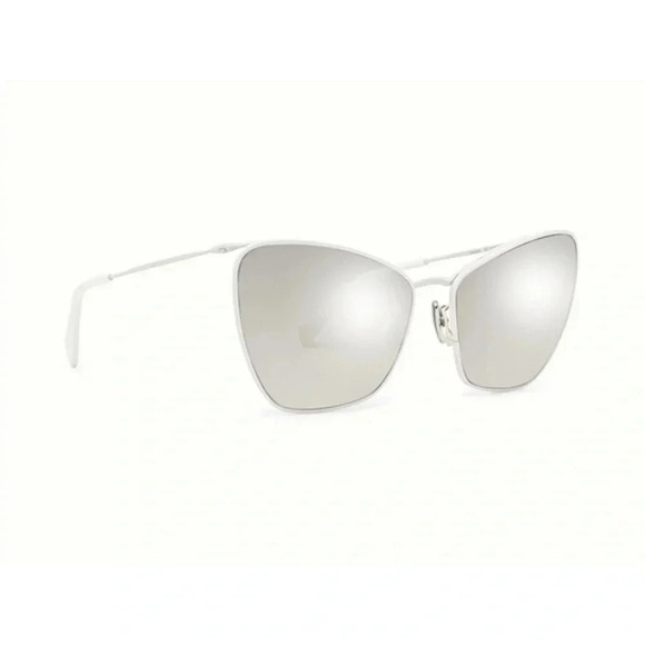 CELINE WHITE SILVER MIRRORED BUTTERFLY SUNGLASSES CL40069U - Picture 2 of 7